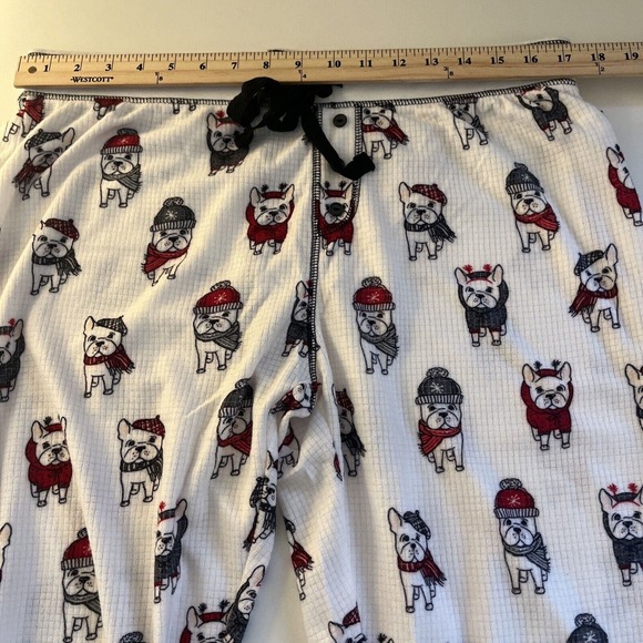 PJ Salvage Womens Pajama Lounge‎ Sleep Jogger Pants French Bulldogs Large - Picture 7 of 9